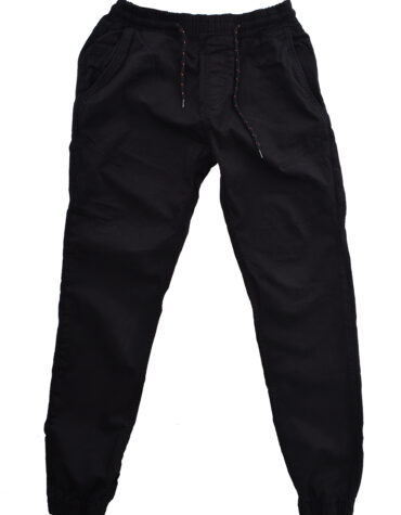 Спортно-елегантен панталон в черен цвят